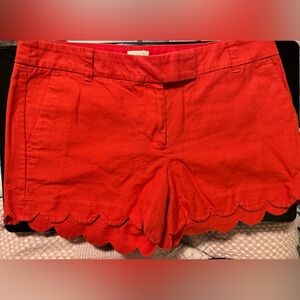 J. Crew High Waist Vibrant Red Shorts- spring ready